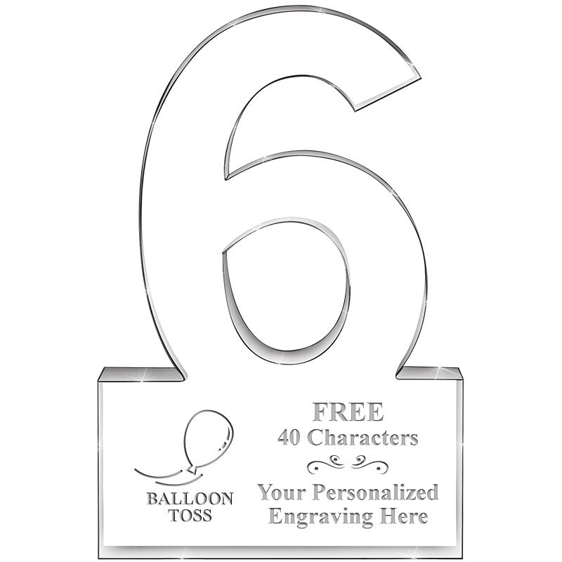 6" 6 YEARS OF SERVICE ACRYLIC