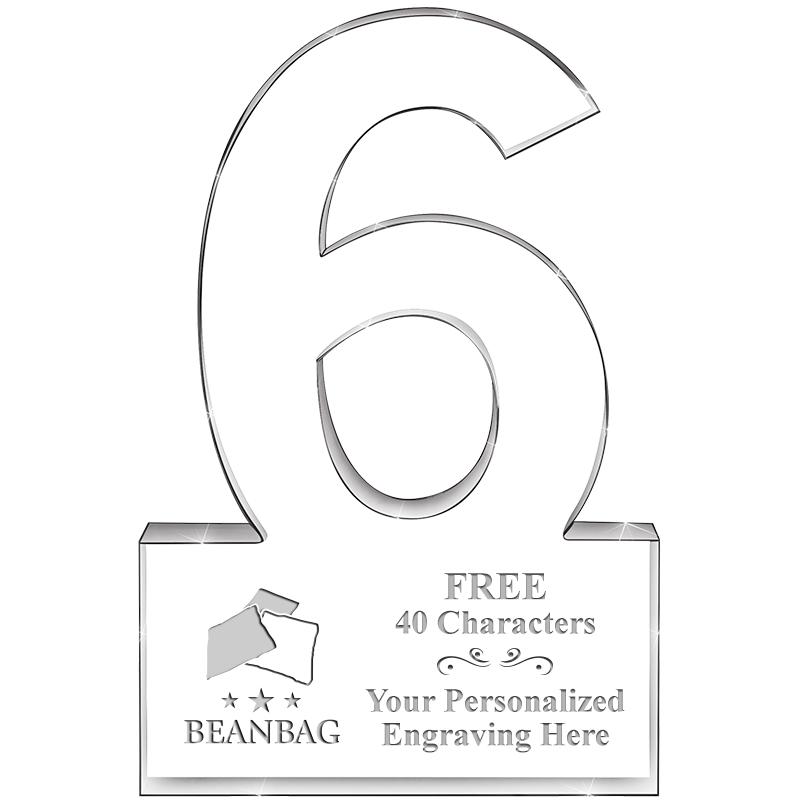 %" 6 YEARS OF SERVICE ACRYLIC