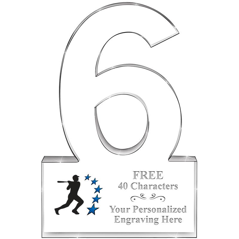 6" 6 YEARS OF SERVICE ACRYLIC