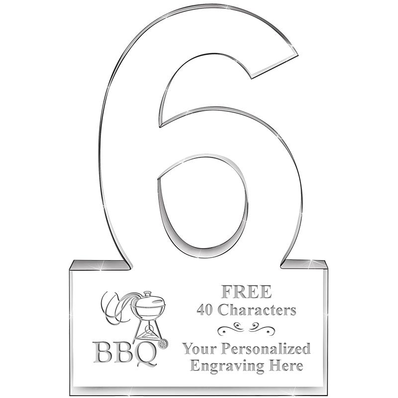 6" 6 YEARS OF SERVICE ACRYLIC