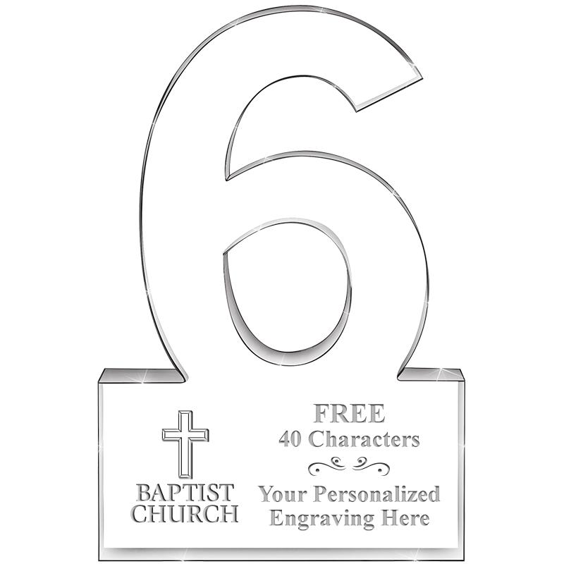 %" 6 YEARS OF SERVICE ACRYLIC