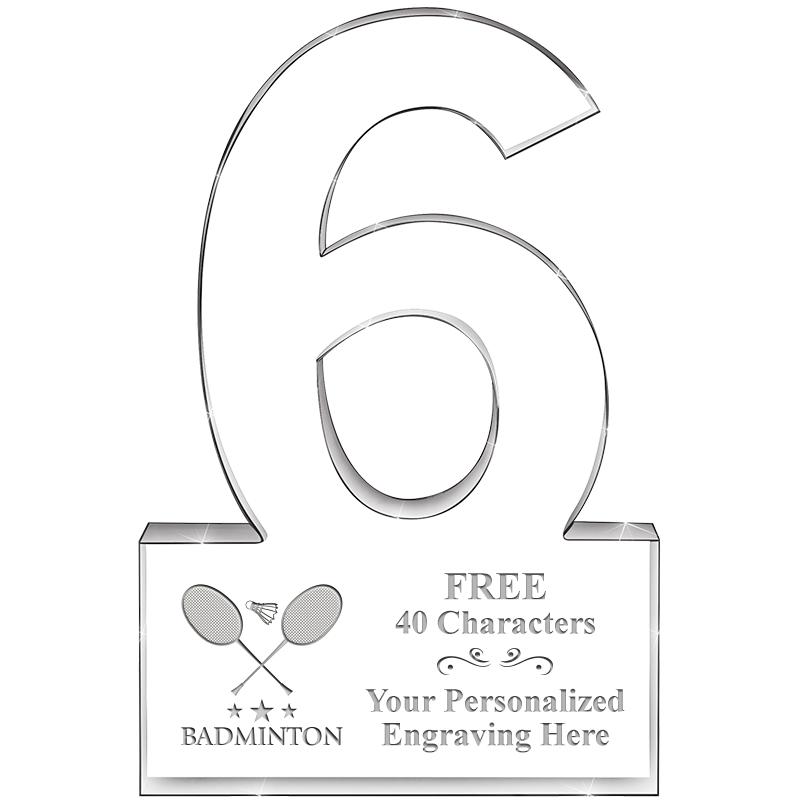 %" 6 YEARS OF SERVICE ACRYLIC