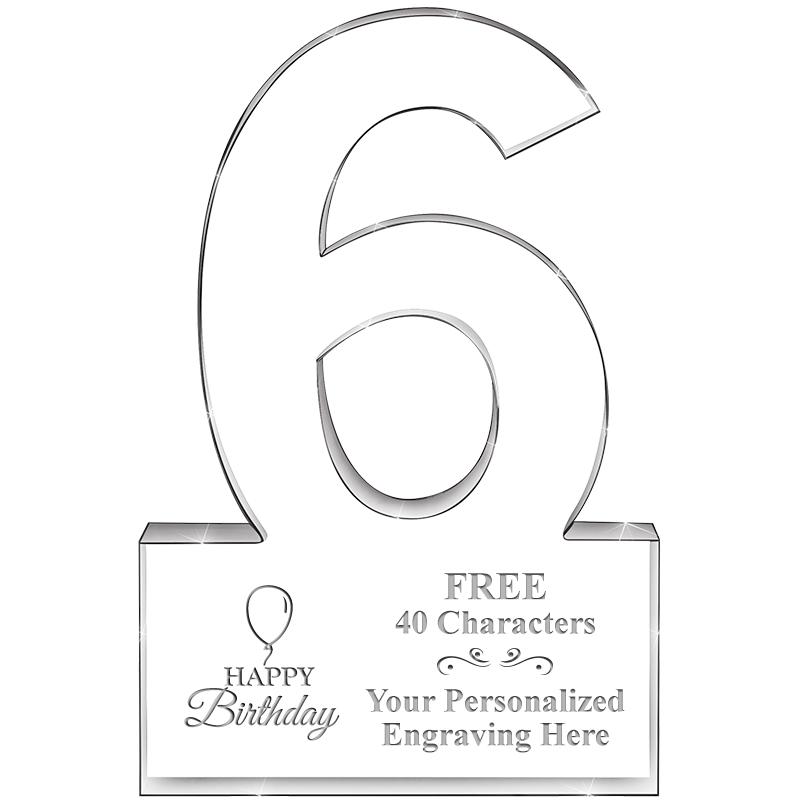 %" 6 YEARS OF SERVICE ACRYLIC