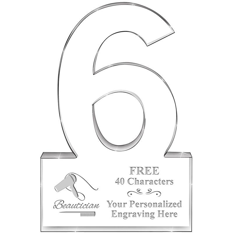 %" 6 YEARS OF SERVICE ACRYLIC