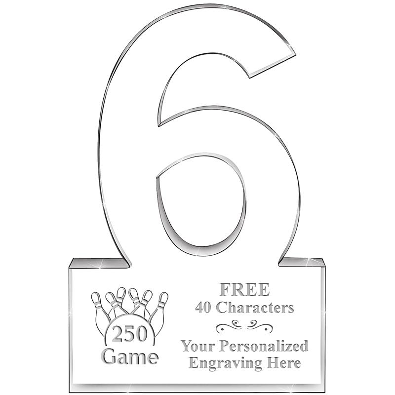 6" 6 YEARS OF SERVICE ACRYLIC