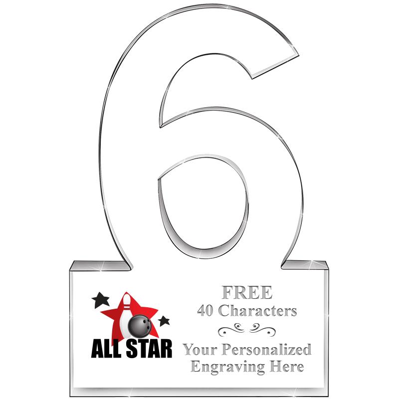 %" 6 YEARS OF SERVICE ACRYLIC