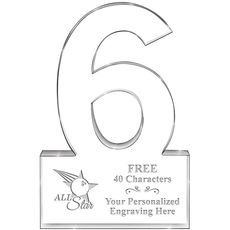 6" 6 YEARS OF SERVICE ACRYLIC