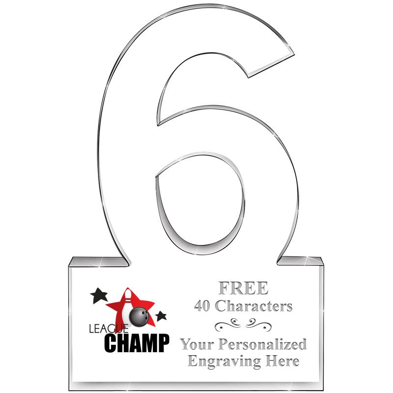 6" 6 YEARS OF SERVICE ACRYLIC