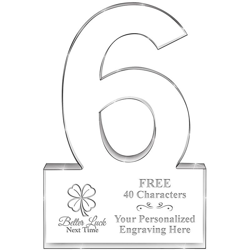 %" 6 YEARS OF SERVICE ACRYLIC