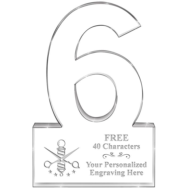 %" 6 YEARS OF SERVICE ACRYLIC