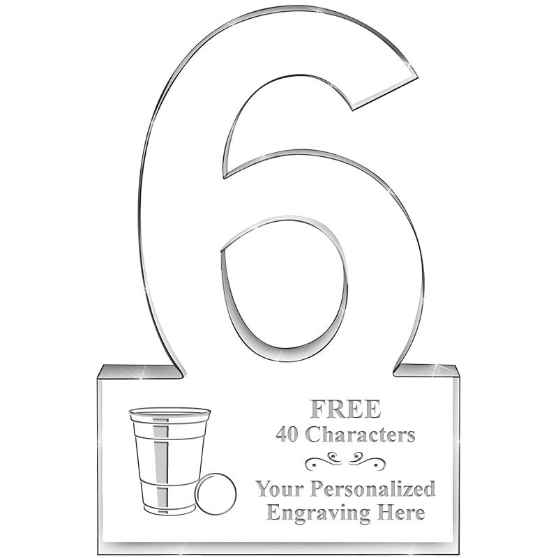 %" 6 YEARS OF SERVICE ACRYLIC