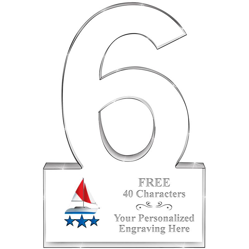 %" 6 YEARS OF SERVICE ACRYLIC