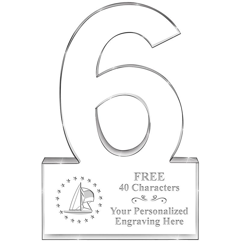 6" 6 YEARS OF SERVICE ACRYLIC