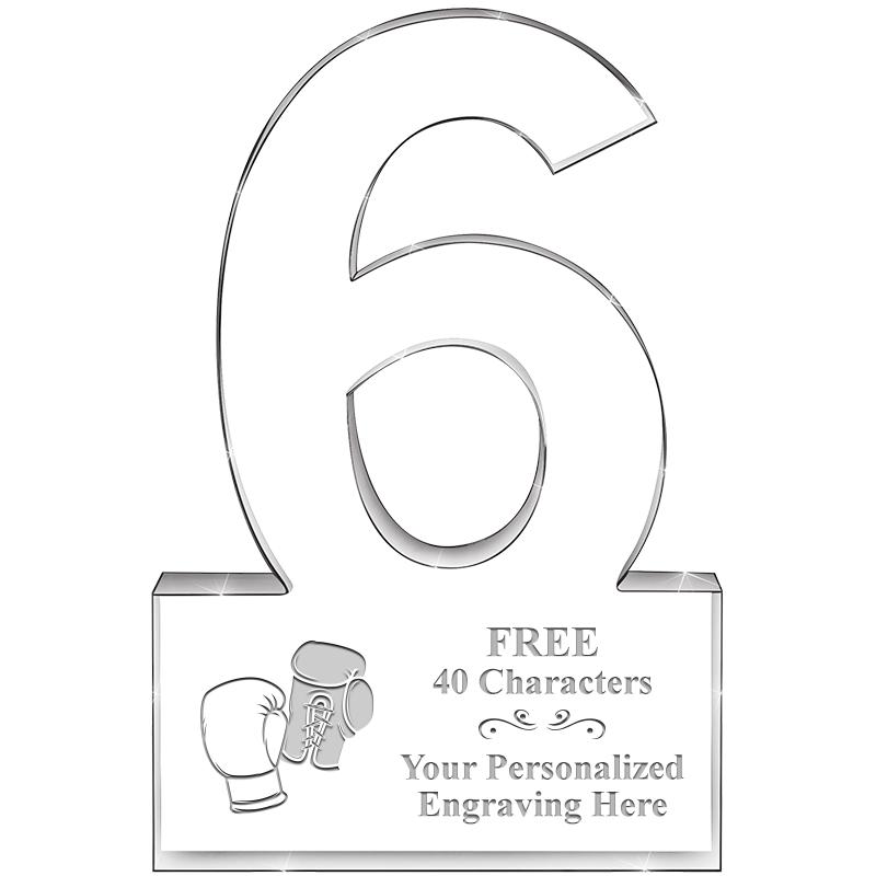 %" 6 YEARS OF SERVICE ACRYLIC