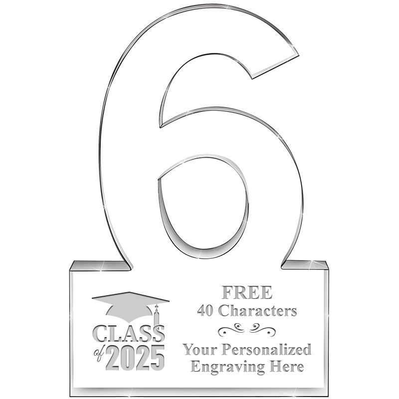 %" 6 YEARS OF SERVICE ACRYLIC