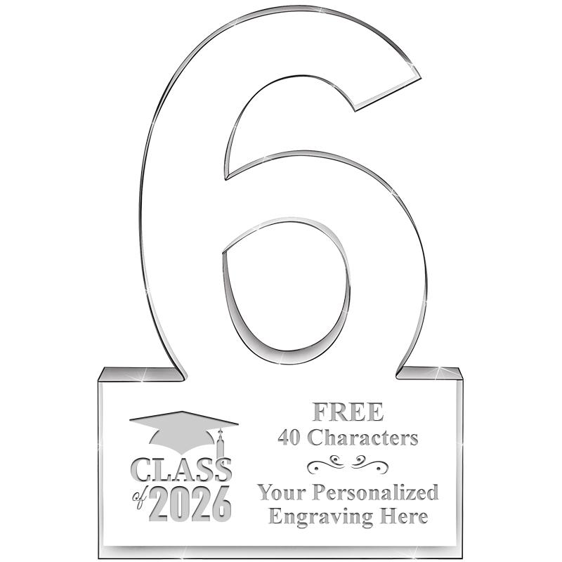 %" 6 YEARS OF SERVICE ACRYLIC