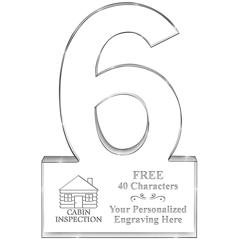 6" 6 YEARS OF SERVICE ACRYLIC