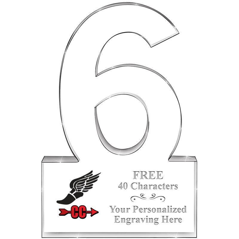 6" 6 YEARS OF SERVICE ACRYLIC