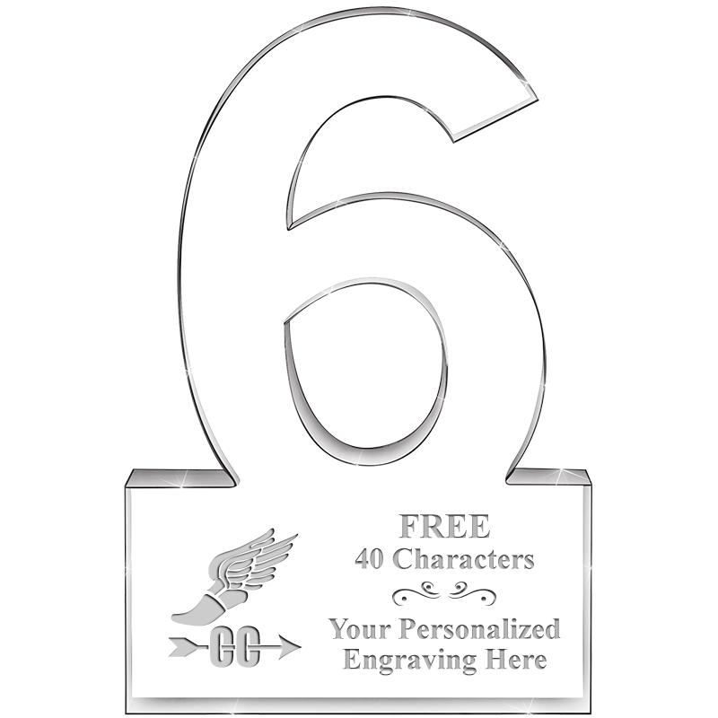 6" 6 YEARS OF SERVICE ACRYLIC