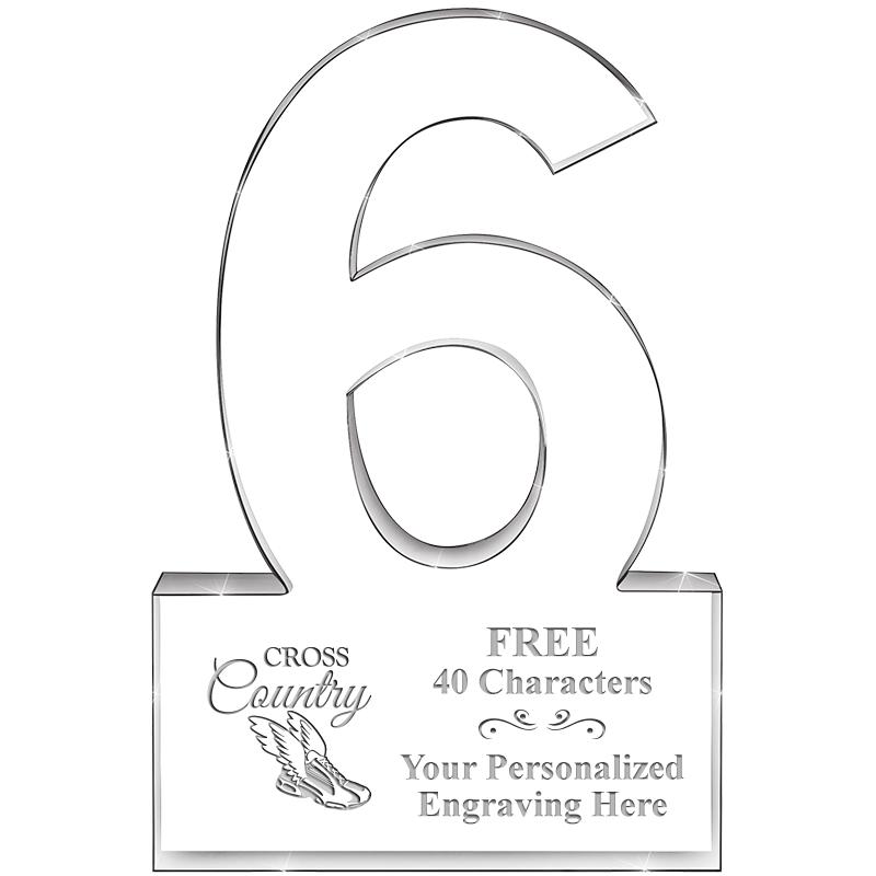 6" 6 YEARS OF SERVICE ACRYLIC