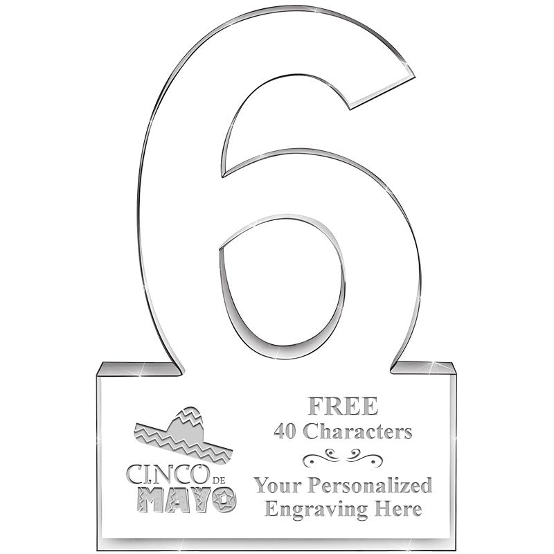 6" 6 YEARS OF SERVICE ACRYLIC