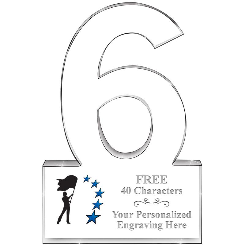 %" 6 YEARS OF SERVICE ACRYLIC