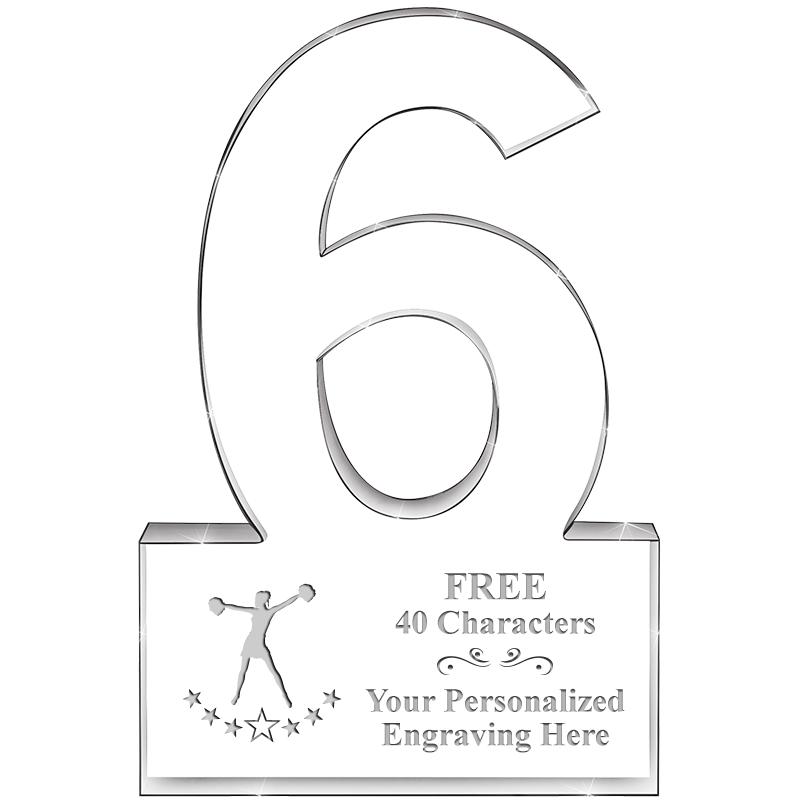 %" 6 YEARS OF SERVICE ACRYLIC