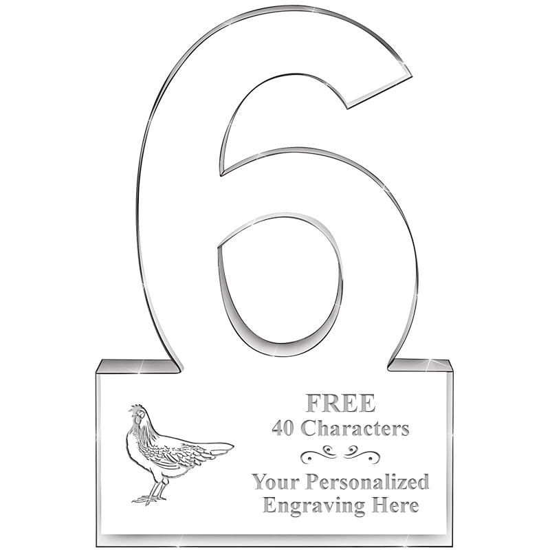 %" 6 YEARS OF SERVICE ACRYLIC