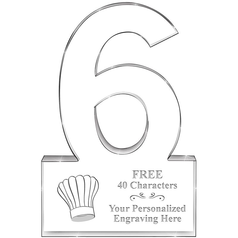 %" 6 YEARS OF SERVICE ACRYLIC