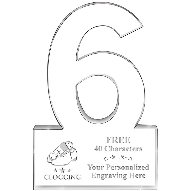 6" 6 YEARS OF SERVICE ACRYLIC