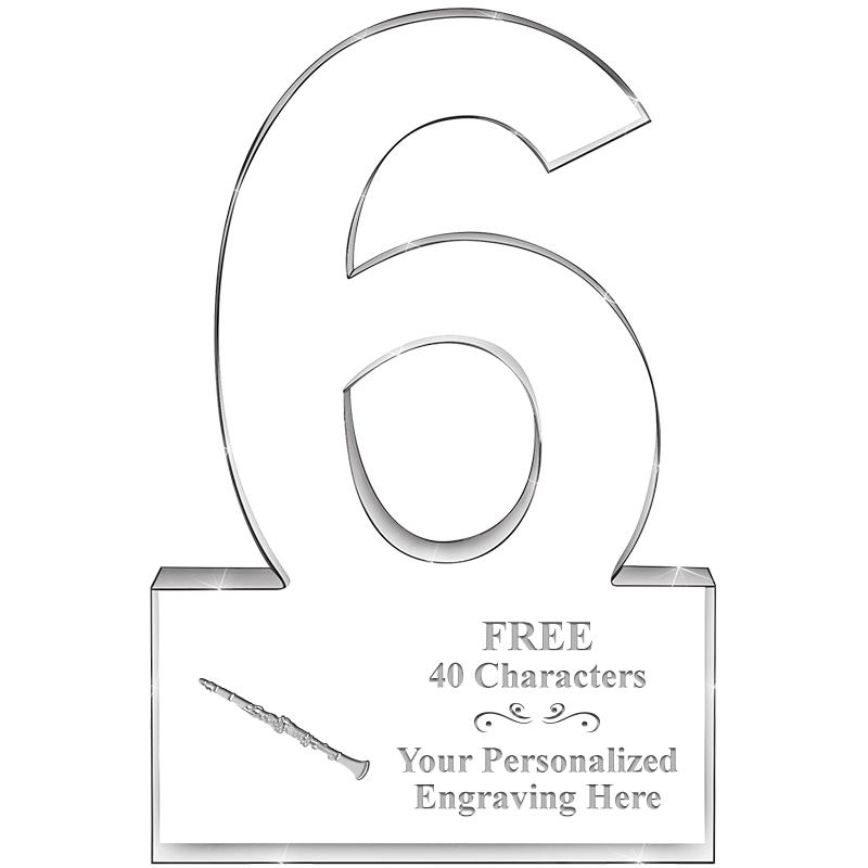 6" 6 YEARS OF SERVICE ACRYLIC