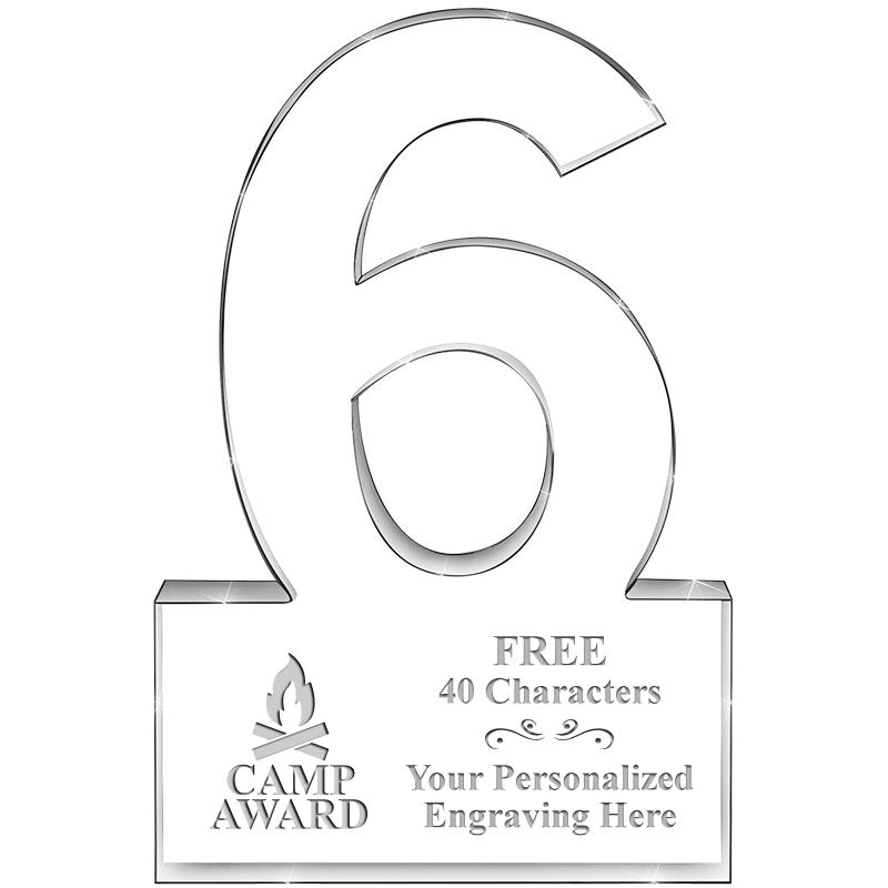 6" 6 YEARS OF SERVICE ACRYLIC