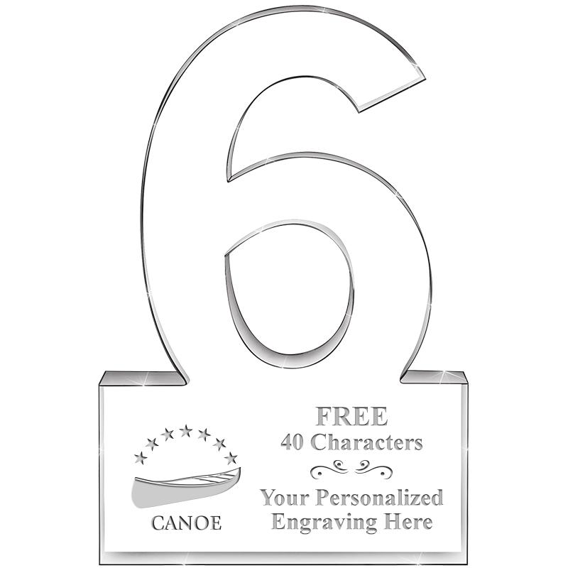 %" 6 YEARS OF SERVICE ACRYLIC