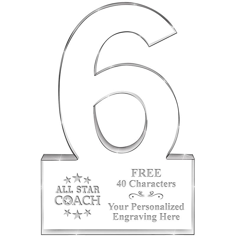 %" 6 YEARS OF SERVICE ACRYLIC