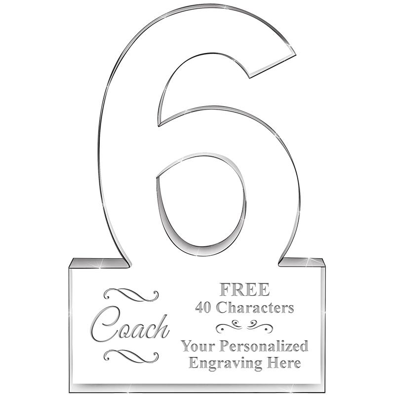 6" 6 YEARS OF SERVICE ACRYLIC