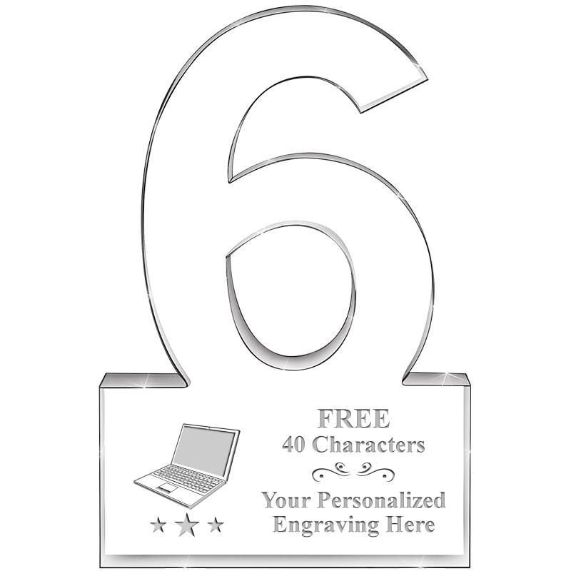 %" 6 YEARS OF SERVICE ACRYLIC