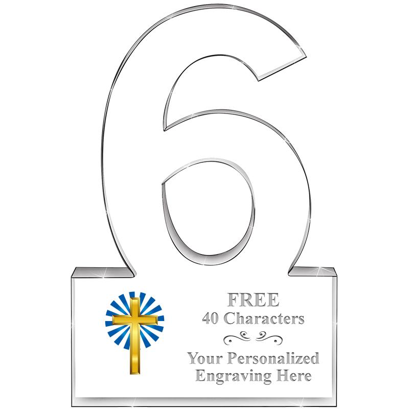 %" 6 YEARS OF SERVICE ACRYLIC