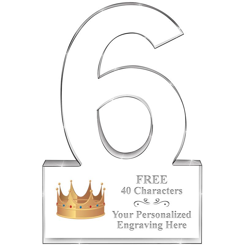 %" 6 YEARS OF SERVICE ACRYLIC