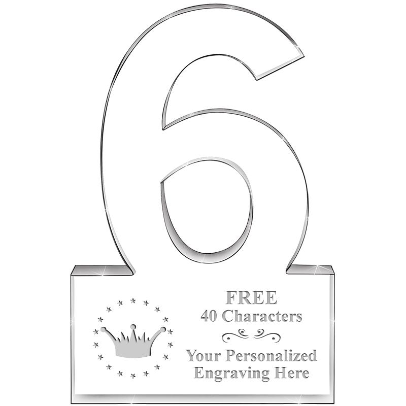 %" 6 YEARS OF SERVICE ACRYLIC