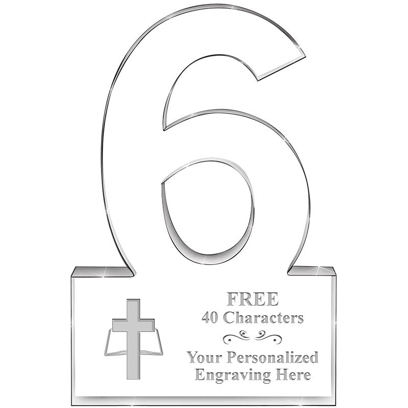 %" 6 YEARS OF SERVICE ACRYLIC