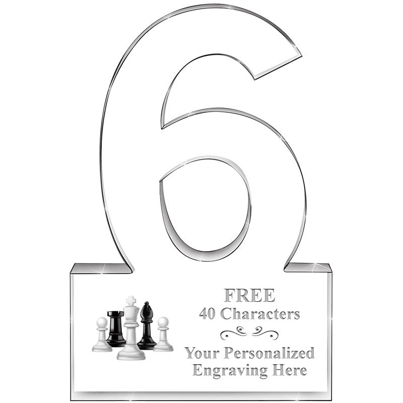 %" 6 YEARS OF SERVICE ACRYLIC