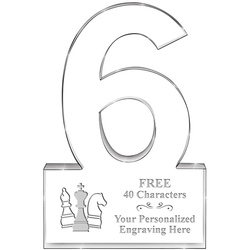 %" 6 YEARS OF SERVICE ACRYLIC