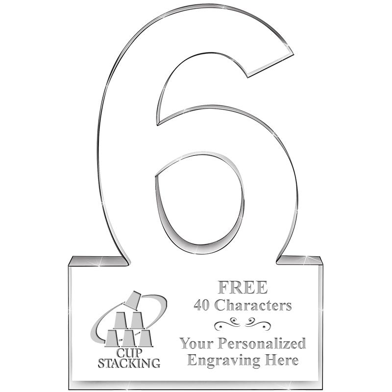 %" 6 YEARS OF SERVICE ACRYLIC