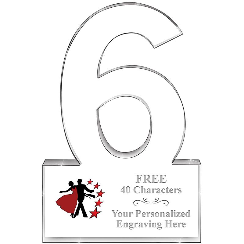 6" 6 YEARS OF SERVICE ACRYLIC