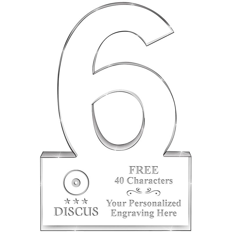 %" 6 YEARS OF SERVICE ACRYLIC