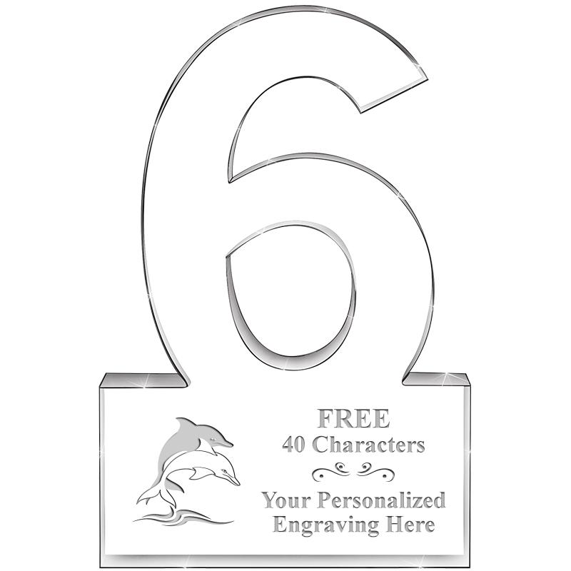 %" 6 YEARS OF SERVICE ACRYLIC