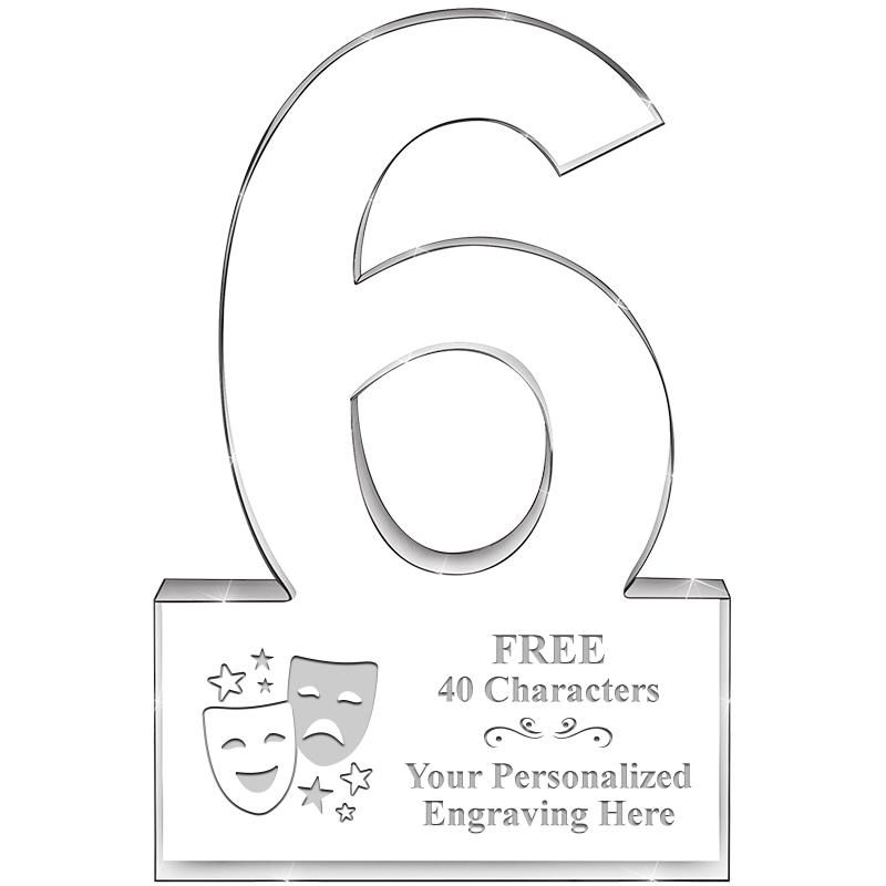 %" 6 YEARS OF SERVICE ACRYLIC