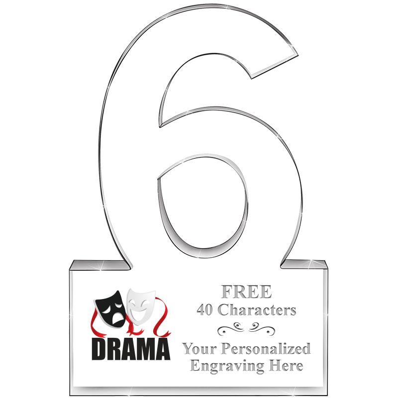 %" 6 YEARS OF SERVICE ACRYLIC