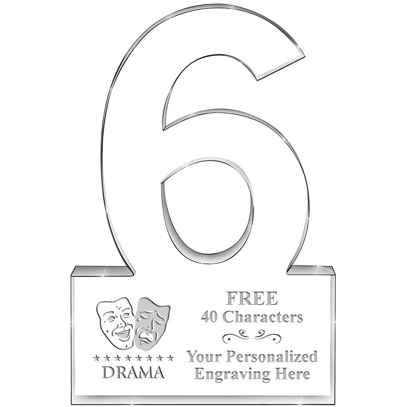 %" 6 YEARS OF SERVICE ACRYLIC