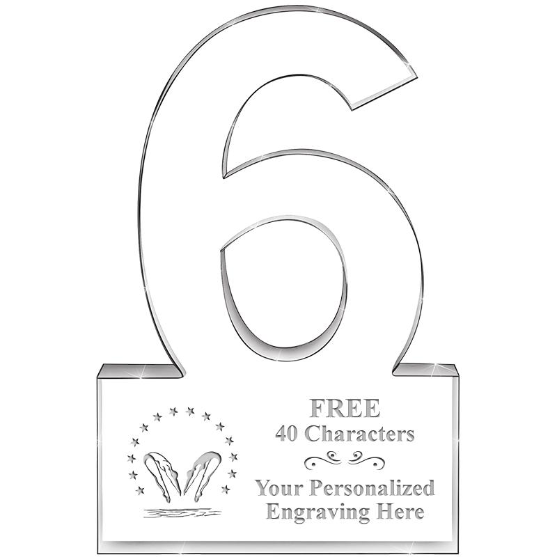 %" 6 YEARS OF SERVICE ACRYLIC